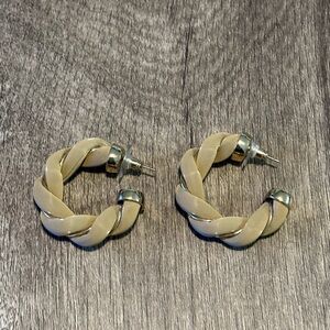 NWOT J Crew Braided Hoop Earrings
